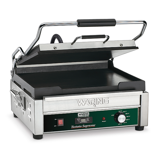 Waring FULL SIZE 14" X 14" FLAT TOASTING GRILL WITH TIMER - 120V Model: WFG275T