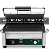 Waring FULL SIZE 14" X 14" FLAT TOASTING GRILL WITH TIMER - 120V Model: WFG275T