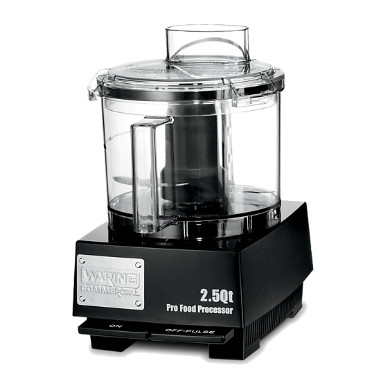 Waring 2.5 QT. BOWL CUTTER MIXER WITH FLAT LID AND LIQUILOCK® SEAL SYSTEM  Model: WFP115