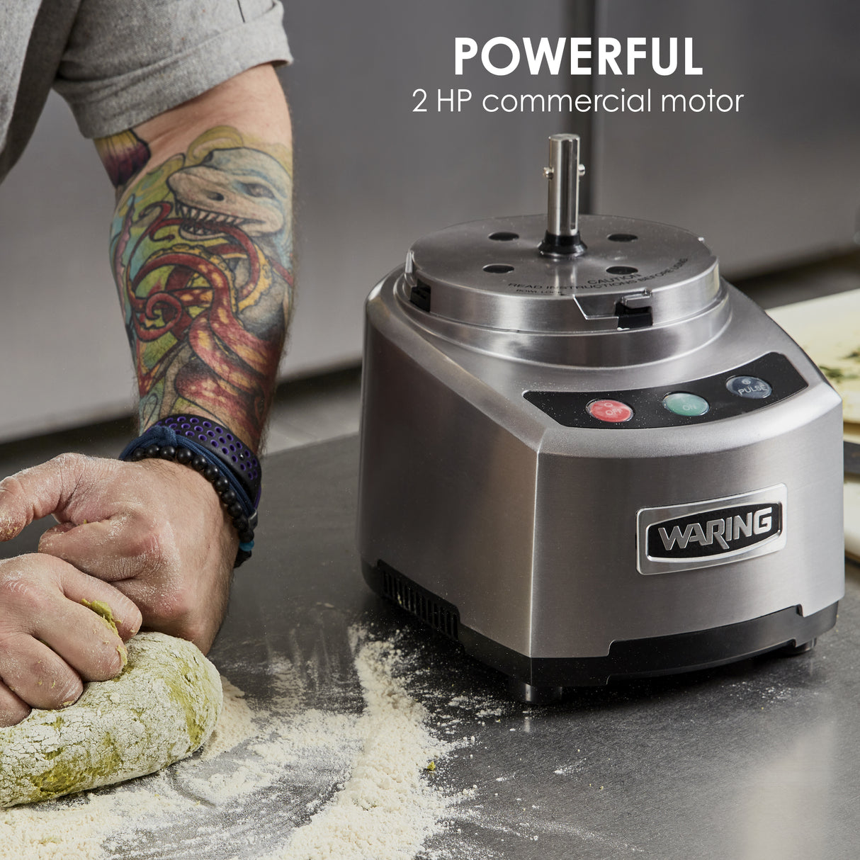 Waring 4 QT. BOWL CUTTER MIXER FOOD PROCESSOR WITH PATENTED LIQUILOCK® SEAL SYSTEM Model: WFP16S