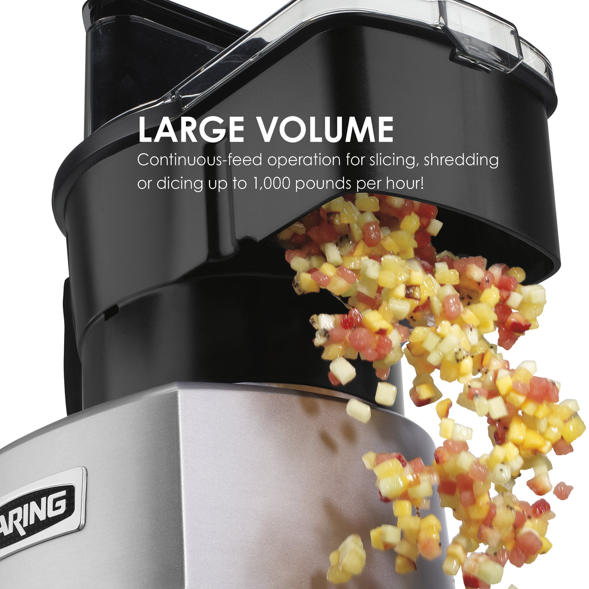 Waring 4 QT. COMBINATION BOWL CUTTER MIXER AND CONTINUOUS-FEED FOOD PROCESSOR WITH PATENTED LIQUILOCK® SEAL SYSTEM AND DICING Model: WFP16SCD