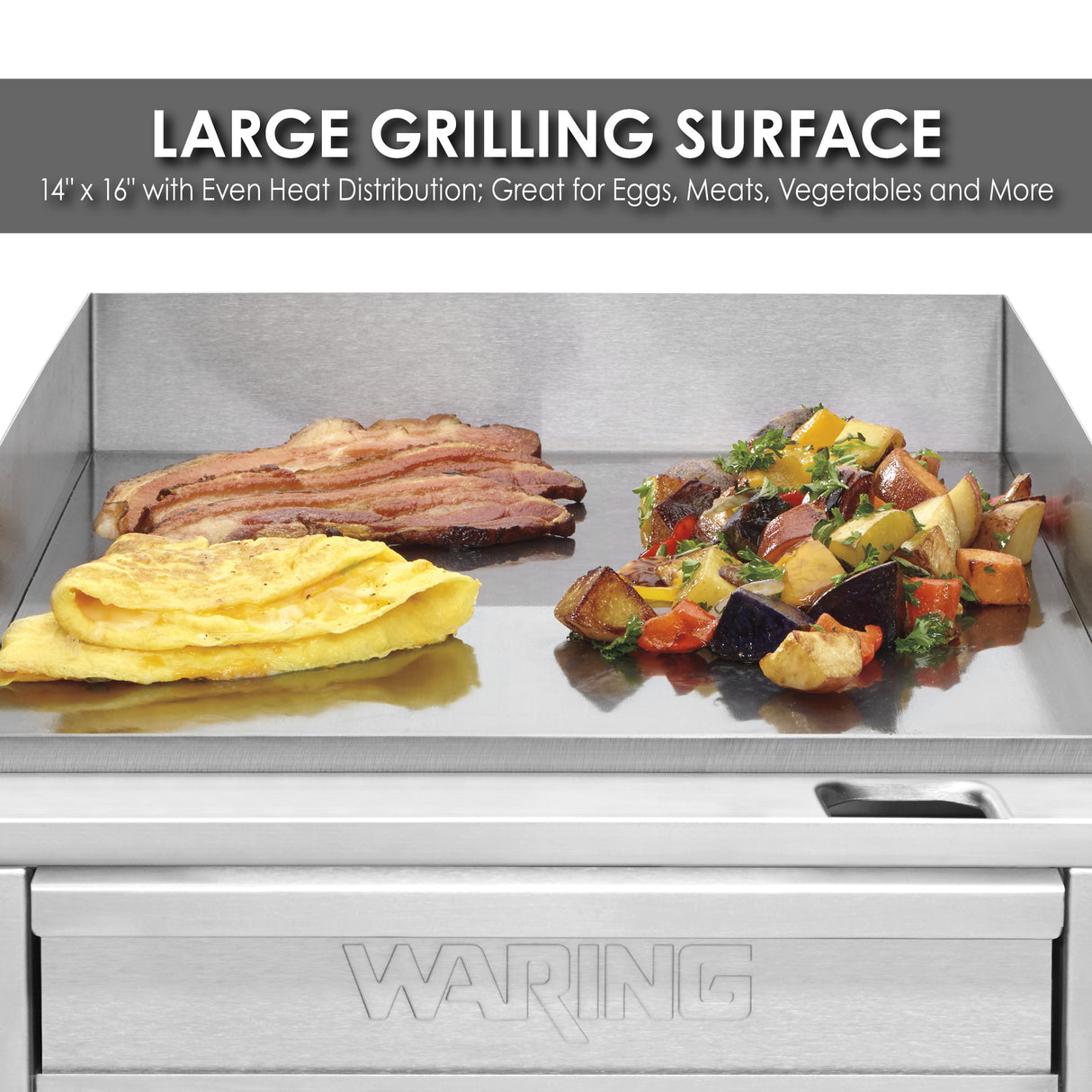 Waring 14" ELECTRIC COUNTERTOP GRIDDLE – 120V  Model: WGR140X