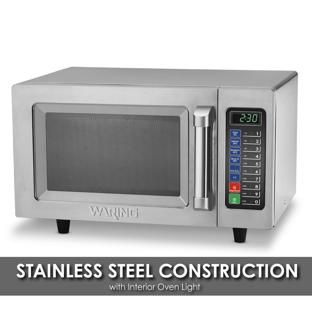 Waring MEDIUM-DUTY .9 CUBIC FOOT MICROWAVE OVEN  Model: WMO90