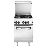 Wolf WX24-4BN 24" 4 Burner Gas Range w/ Standard Oven, Natural Gas