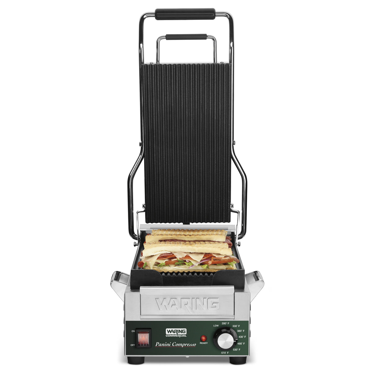 Waring PANINI COMPRESSO‚Ñ¢ SLIMLINE PANINI GRILL  Model: WPG200