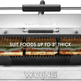 Waring LARGE ITALIAN-STYLE PANINI GRILL WITH TIMER - 120V  Model: WPG250T