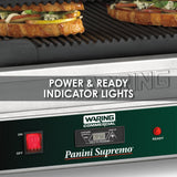 Waring LARGE ITALIAN-STYLE PANINI GRILL WITH TIMER - 120V  Model: WPG250T