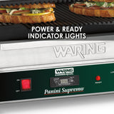 Waring LARGE ITALIAN-STYLE PANINI GRILL WITH TIMER - 208V  Model: WPG250TB