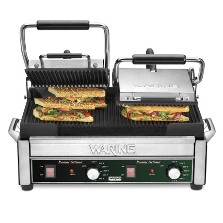 Waring DOUBLE ITALIAN-STYLE PANINI SUPREMO¬Æ GRILL ‚Äì 240V Model: WPG300