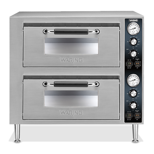 Waring HEAVY-DUTY DOUBLE-DECK PIZZA OVEN - DUAL CHAMBER  Model: WPO750